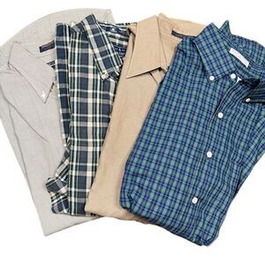 Bundle of 4 Men's Button Front Shirts Size Large  / 16-16 1/2